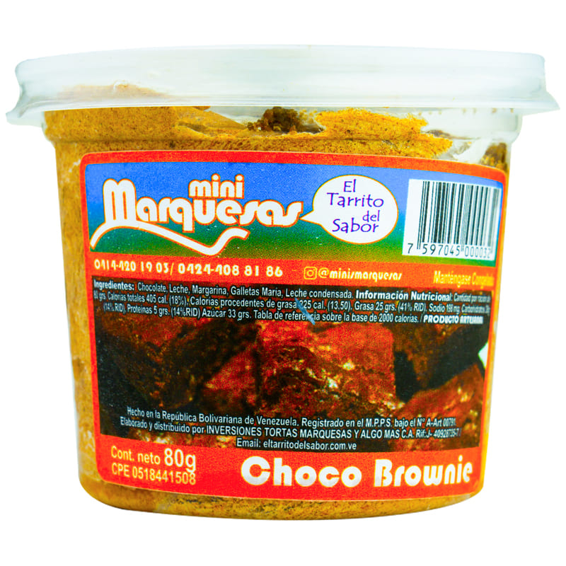 MARQUESA DE CHOCO BROWNIE EL TARRITO 80GR