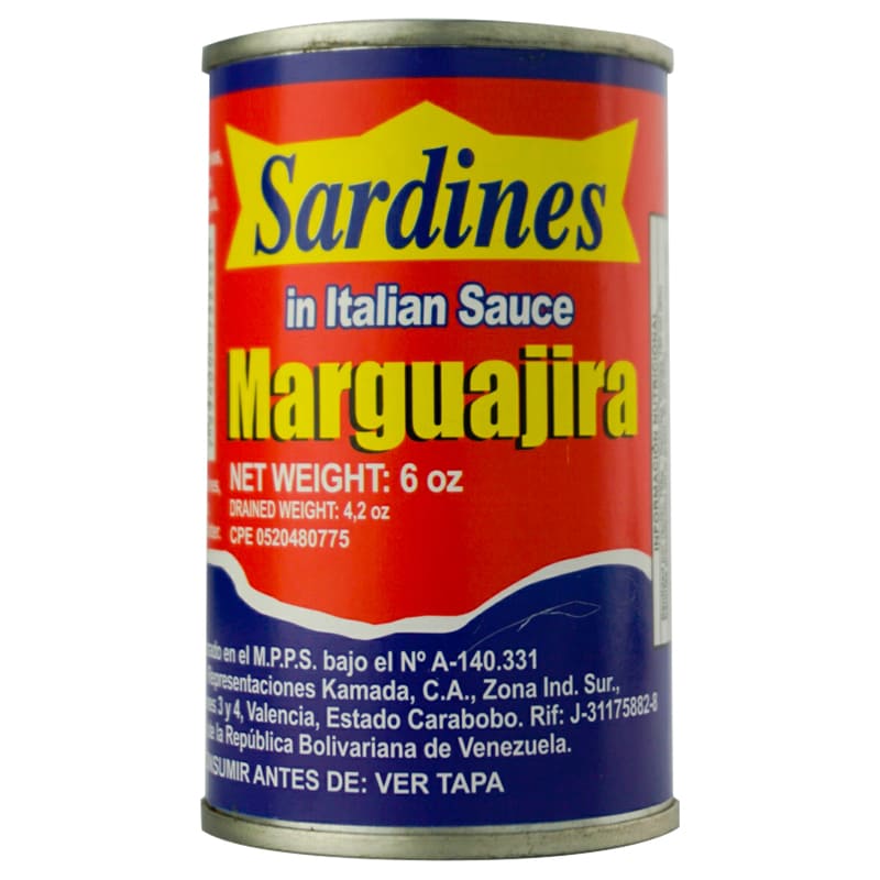 SARDINAS EN SALSA ITALIANA MARGUAJIRA 170G