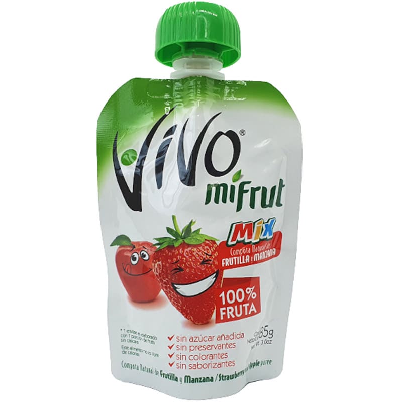 Compota Vivo MiFrut Manzana y Fresa 85 gr