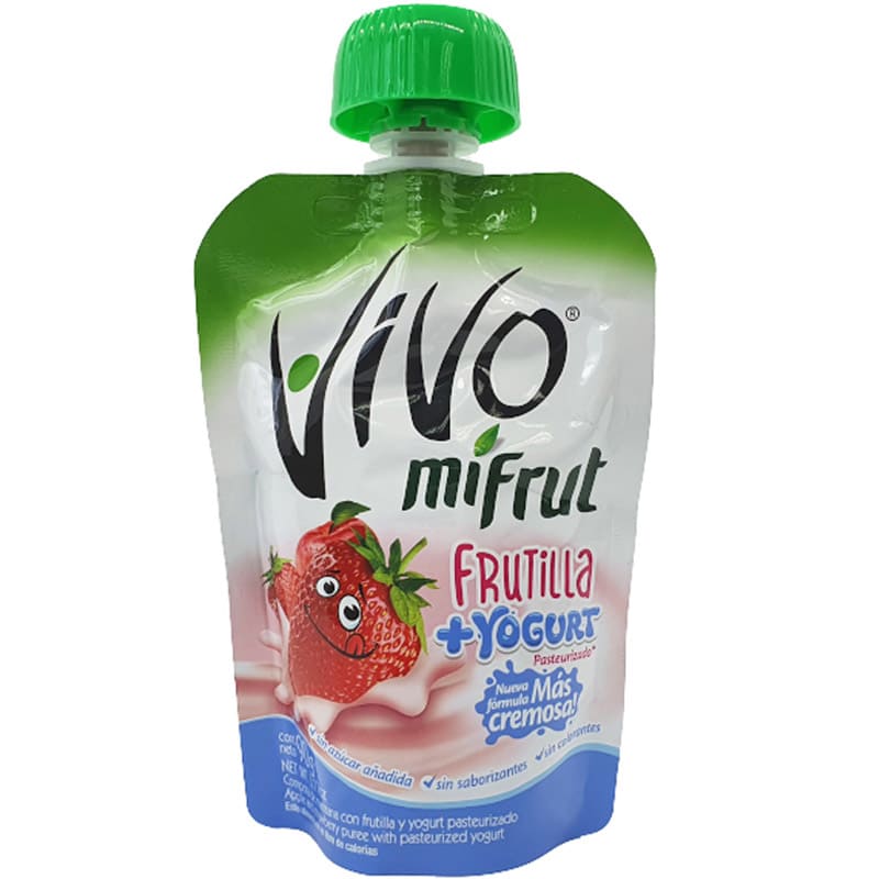 Compota Vivo MiFrut Yogurt y Fresa 90 gr
