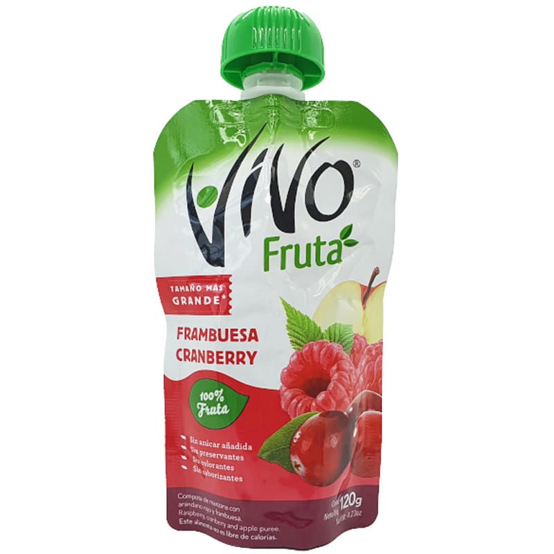 Compota Vivo Frambuesa y Cranberry 120 gr