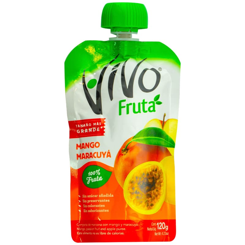 COMPOTA DE MANGO Y MARACUYA VIVO 120GR