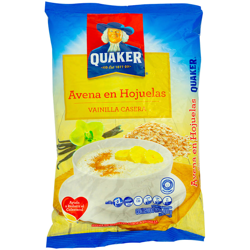 AVENA QUAKER VAINILLA CASERA 400GR