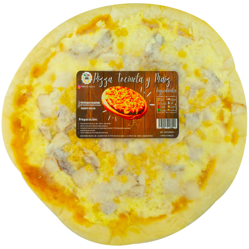 PIZZA MAIZ Y TOCINETA TUTTO BUONO 35CM