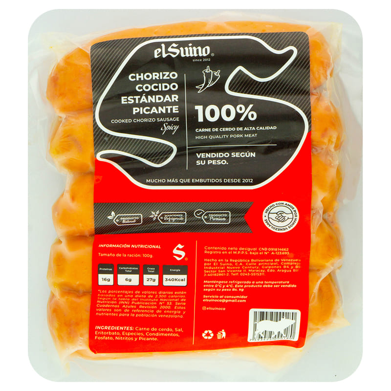 CHORIZO PICANTE EL SUINO 300 GR