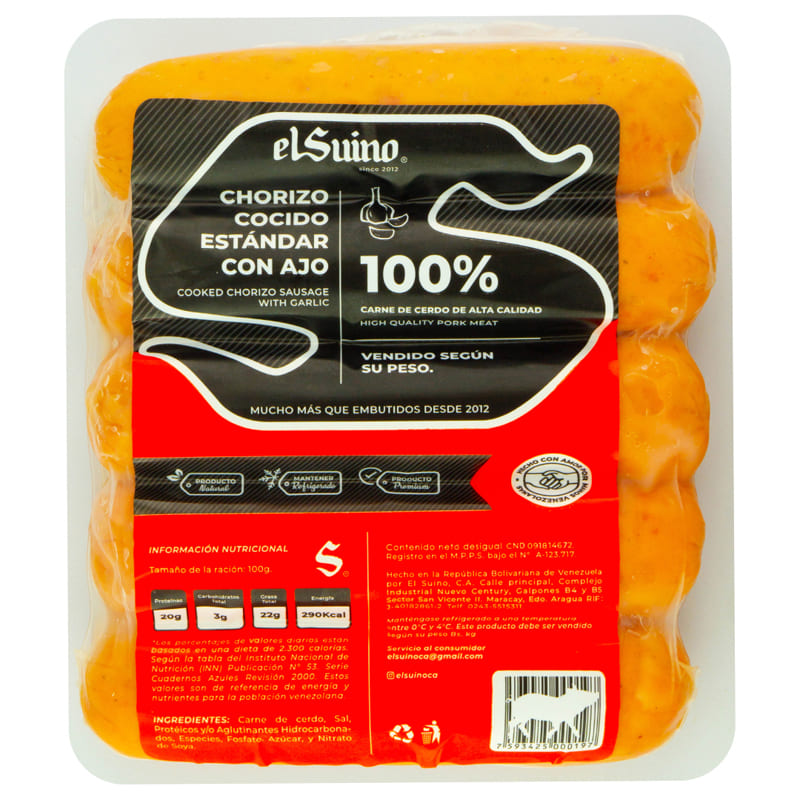 CHORIZO AJO EL SUINO  300 GR