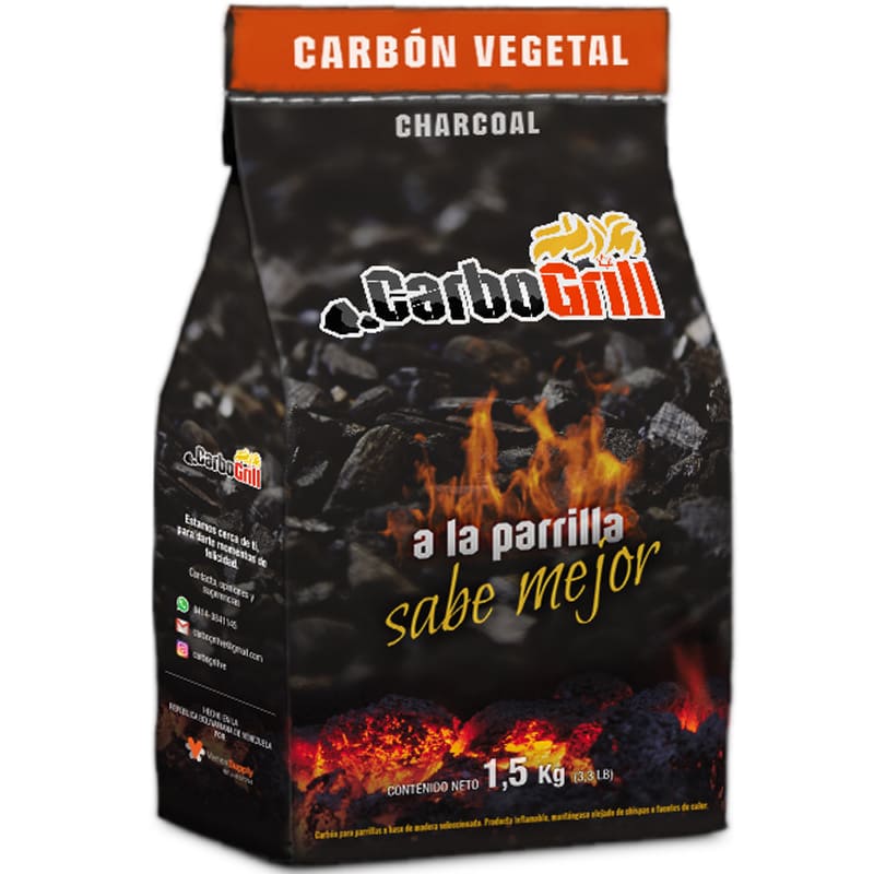 CARBON VEGETAL CARBO GRIL 1.5 KILOS
