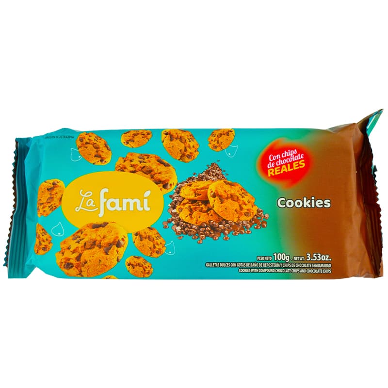GALLETAS CON CHIPS DE CHOCOLATE LA FAMI  140 GR