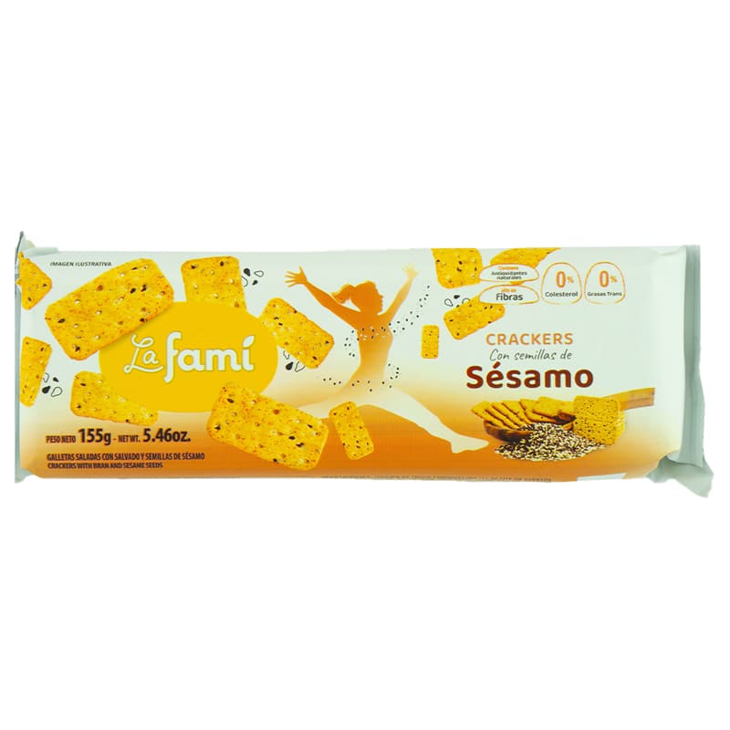 GALLETAS CRACKER CON SESAMO LA FAMI 155GR