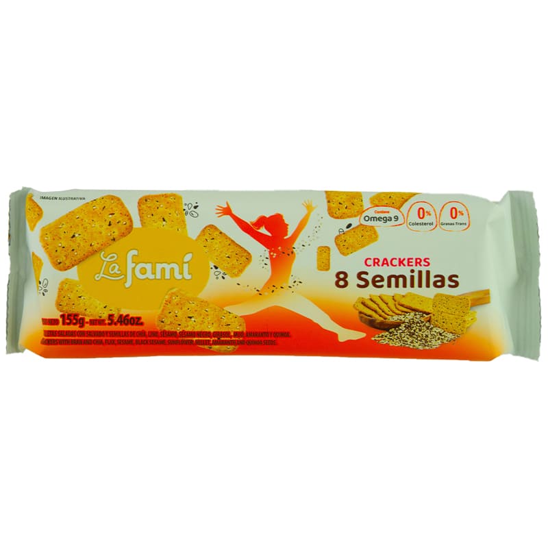 GALLETAS CRACKER 8 SEMILLAS LA FAMI 155GR