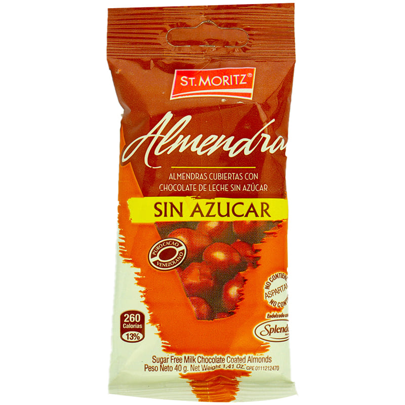 ALMENDRAS CON CHOCOLATE S/A ST.MORITZ  40GR