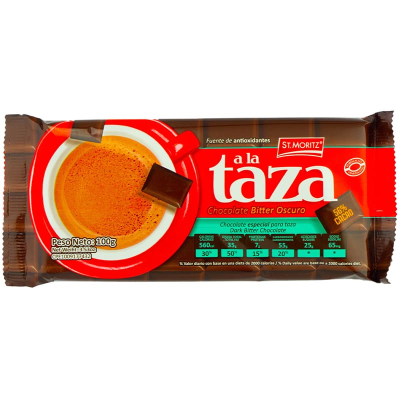 CHOCOLATE DE TAZA ST.MORITZ 100GR