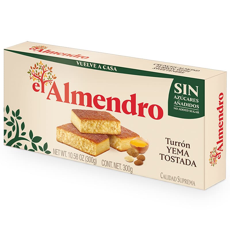 TURRON YEMA TOSTADA ALMENDRO SIN AZUCAR 200GR