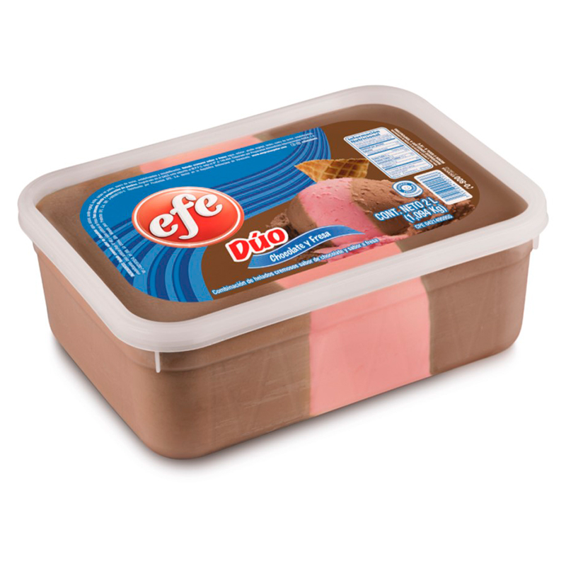 HELADO EFE CHOCOLATE/FRESA DUO 2 LT