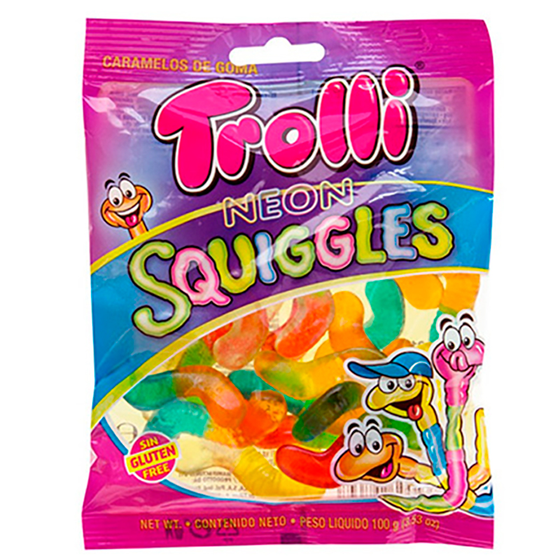 GOMITAS TROLLI NEON SQUIGGLES  100 GR
