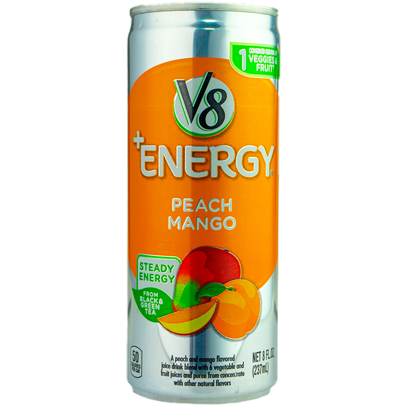 V8 + ENERGY DURAZNO Y MANGO 237ML