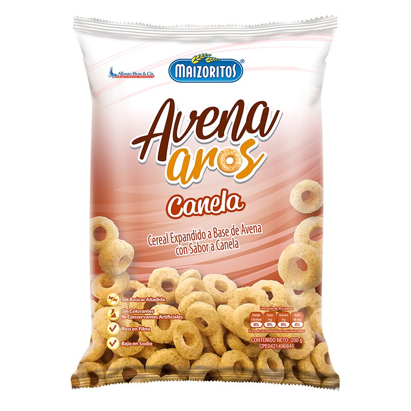 CEREAL AVENA AROS CANELA MAIZORITOS 200 GR