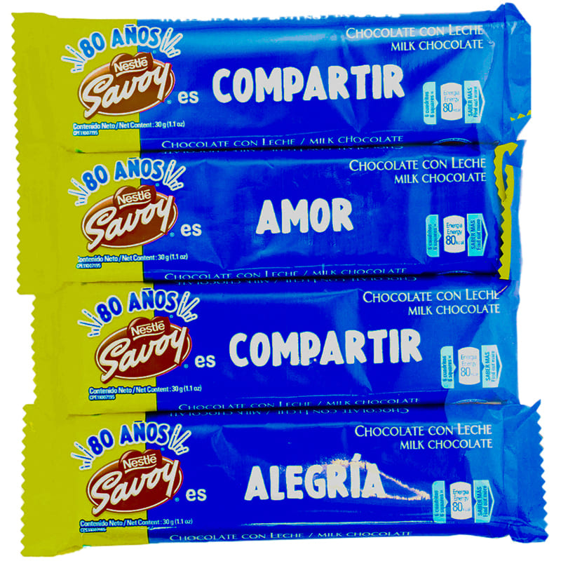 CHOCOLATE DE LECHE SAVOY 4 UND