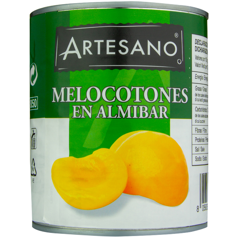MELOCOTONES ARTESANO EN ALMIBAR 820 GR