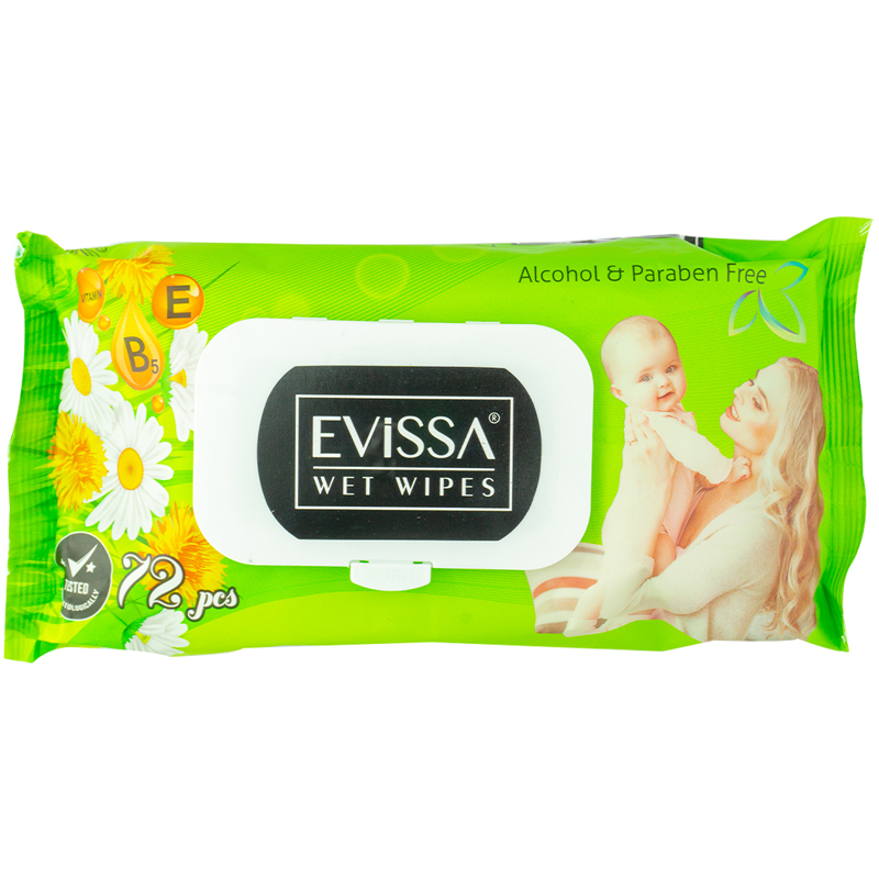 TOALLAS HUMEDAS EVISSA VERDES 72 UND