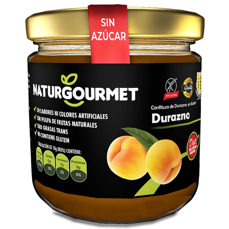 CONFITURA DE DURAZNO NATURGOURMET 200GR