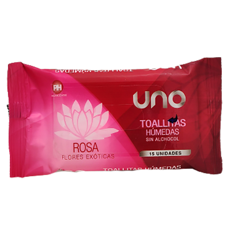 TOALLITAS HUMEDAS UNO ROSA 15 UND