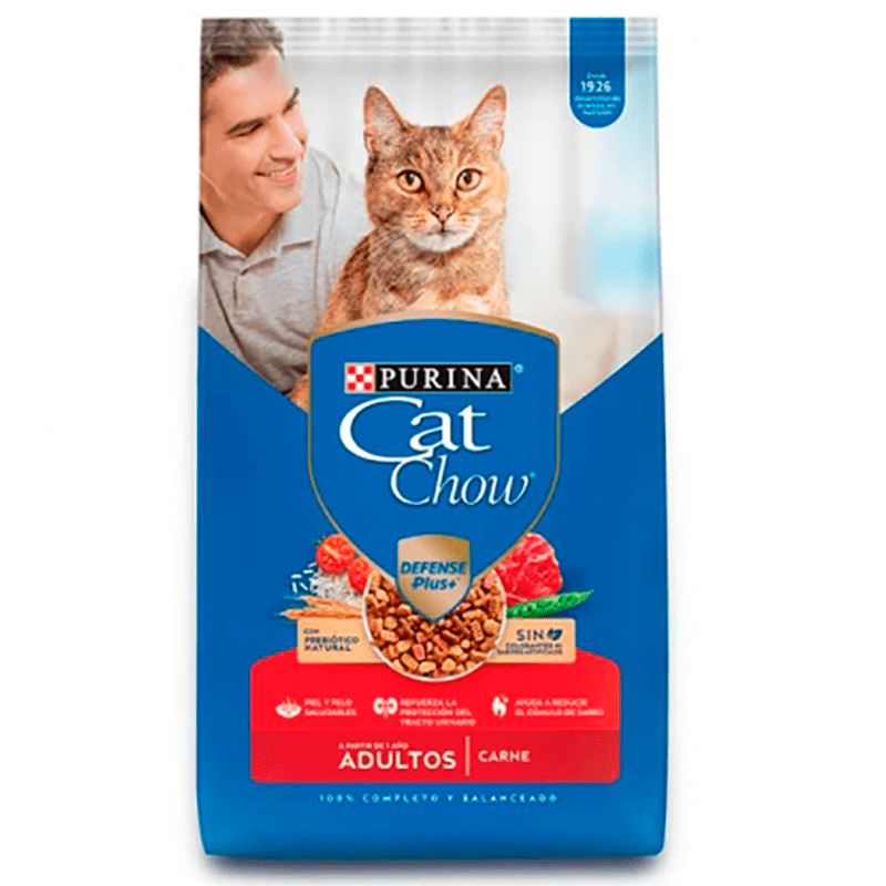 GATARINA CAT CHOW DEFENSE PLUS ADULTOS CARNE 500 GR