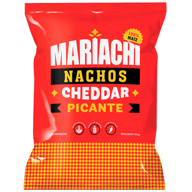 Nachos Mariachi Cheddar Picante 150Gr