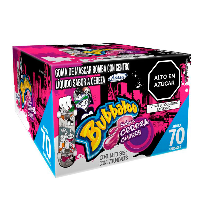 CHICLE BUBBALOO CEREZA 70 UND 357 GR