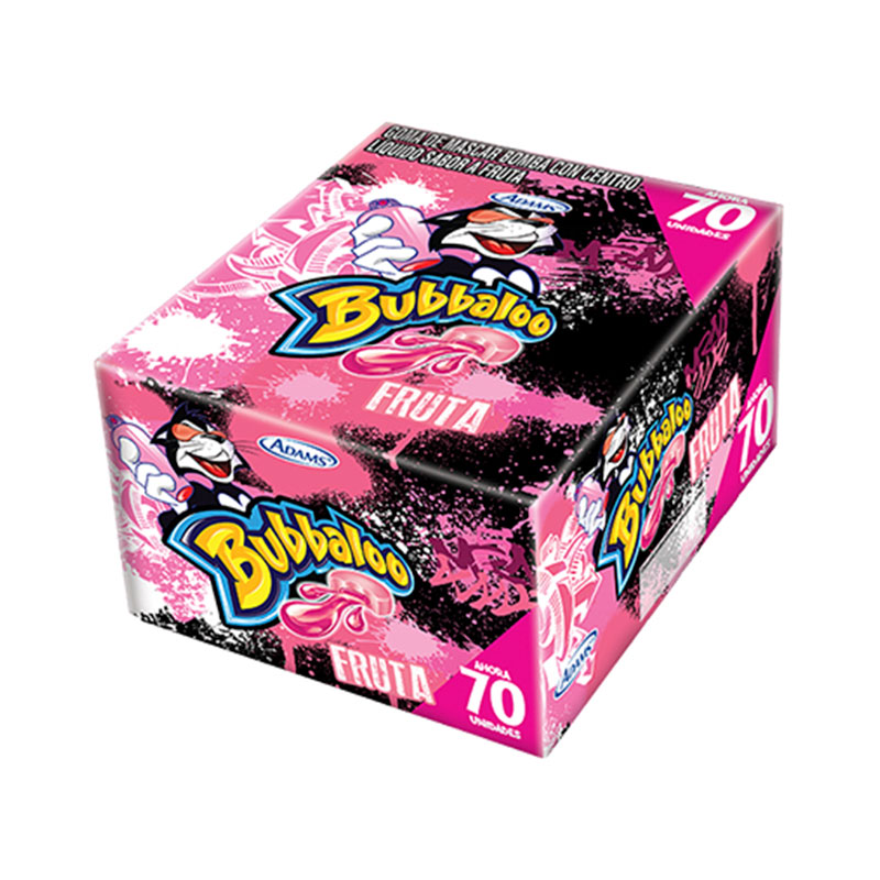 CHICLE BUBBALOO FRUTA 70 UND 357 GR