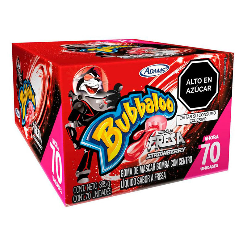 CHICLE BUBBALOO FRESA 70 UND 357 GR