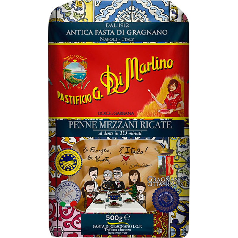PASTA PENNE MEZZANI RIGATE DI MARTINO 500 GR