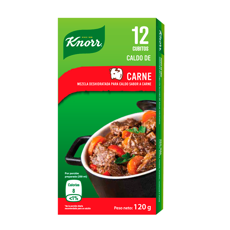 CUBITOS DE CARNE DESHIDRATADA KNORR 12 UND