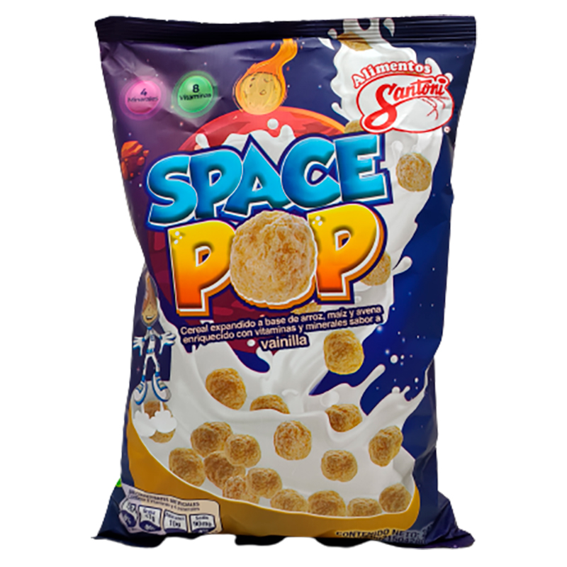 CEREAL SPACE POP VAINILLA SANTONI 240 GR
