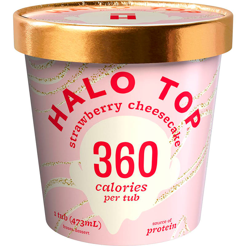 HELADO HALO TOP DE PASTEL DE QUESO DE FRESA 473 ML