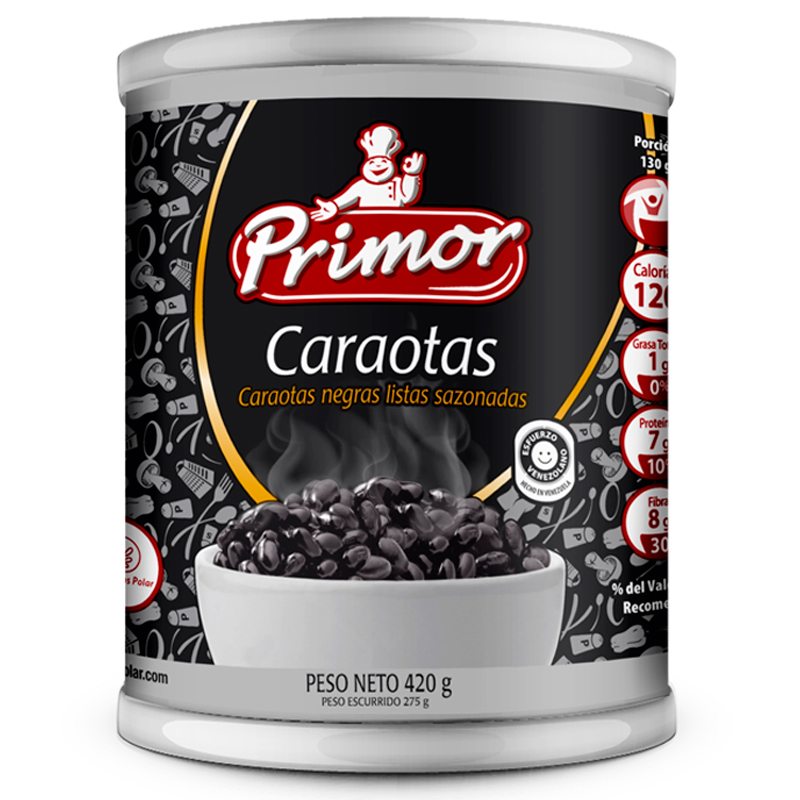 CARAOTAS NEGRAS SAZONADAS PRIMOR 420 GR