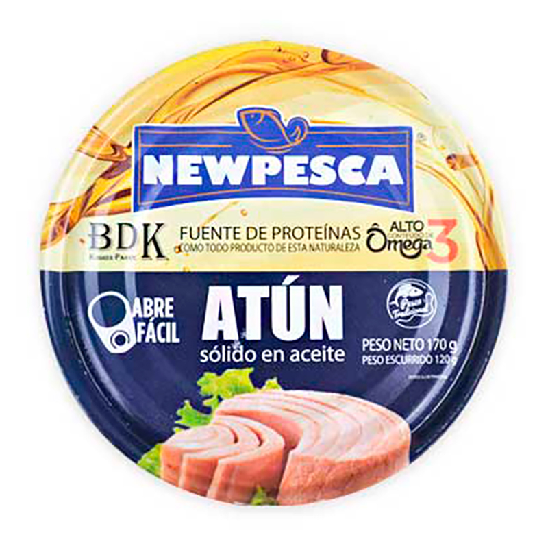 ATUN SOLIDO EN ACEITE NEWPESCA 170 GR