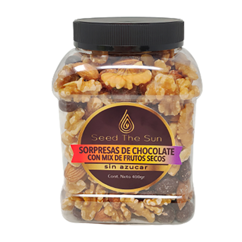SORPRESAS DE CHOCOLATE CON MIX DE FRUTOS SECOS SEED THE SUN 400 GR