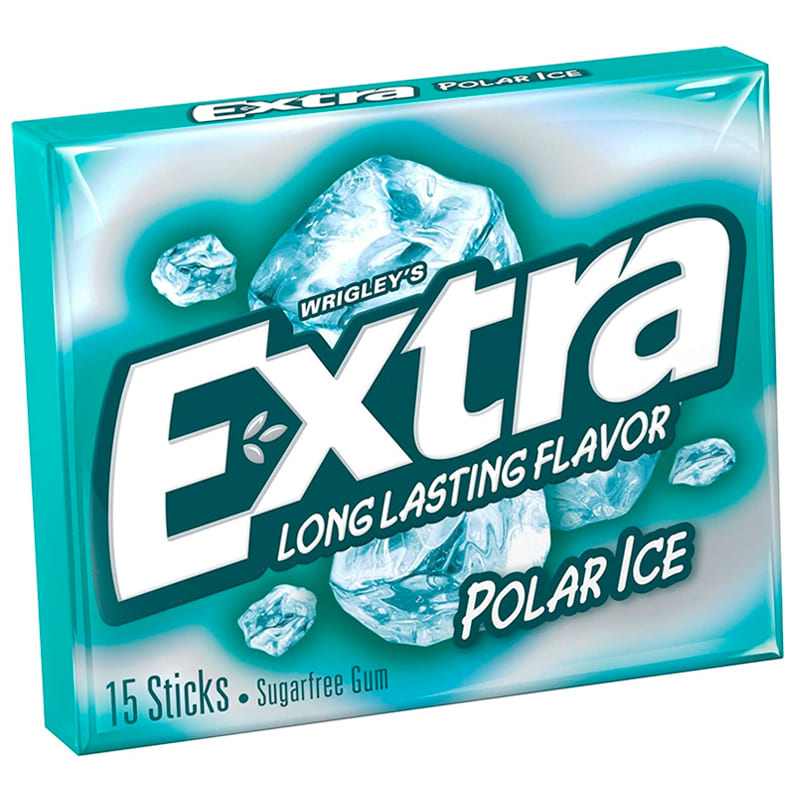 CHICLE SIN AZUCAR EXTRA POLAR ICE 15 UND
