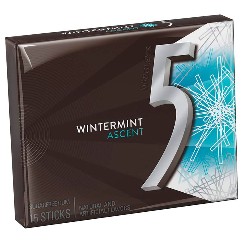 CHICLES WINTERMINT SIN AZUCAR WRIGLEYS FIVE 15 UND