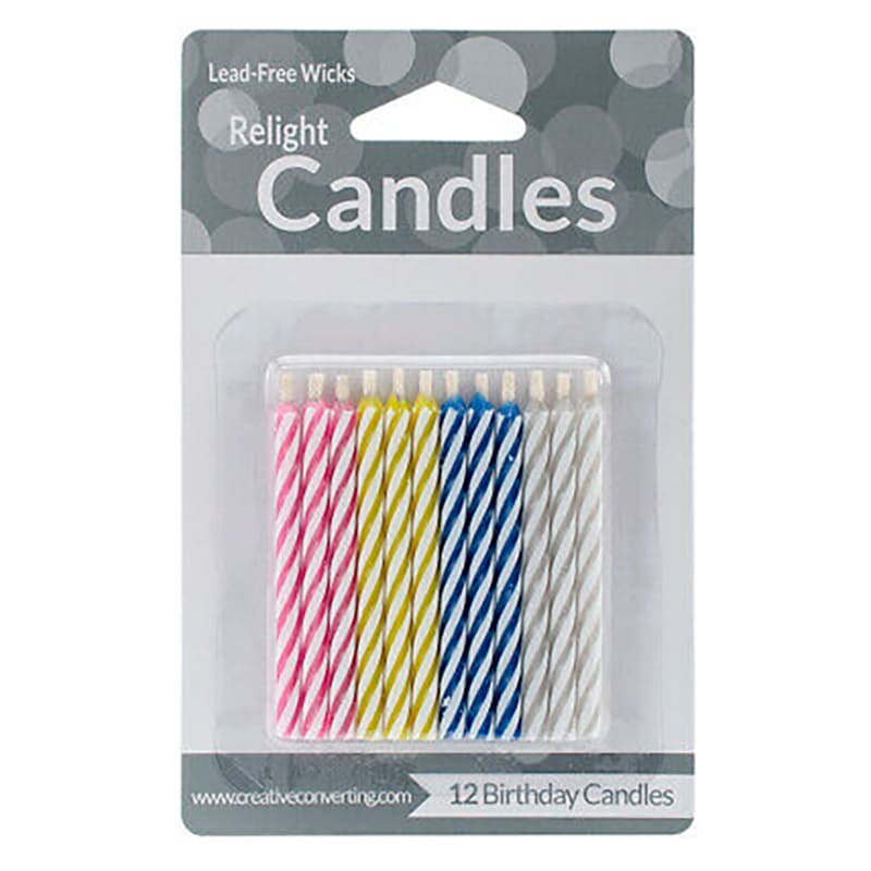 VELAS DE CUMPLEAÑOS MULTICOLOR CONVERTING 12 UND