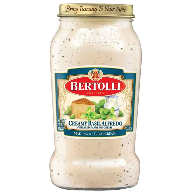 SALSA ALFREDO CON ALBAHACA BERTOLLI 425 GR