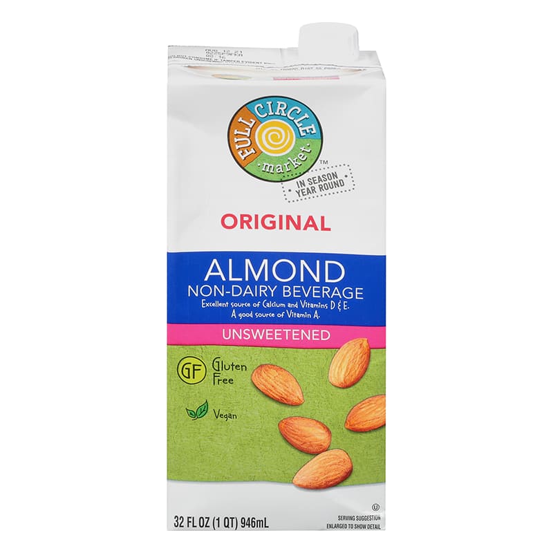 LECHE DE ALMENDRA SIN AZÚCAR FULL CIRCLE 946 ML