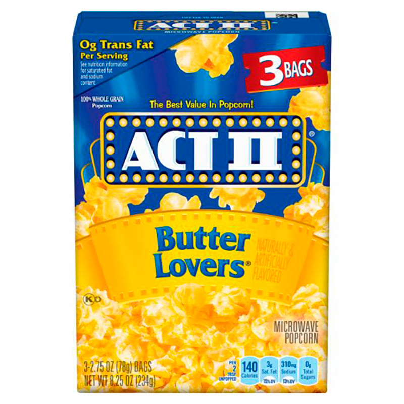 COTUFAS SABOR MANTEQUILLA LOVERS ACT II 234 GR