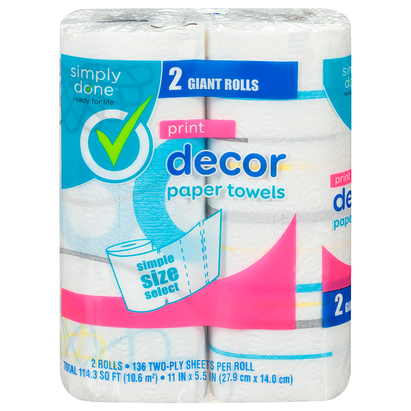 PAPEL TOALLA 2 ROLLOS SIMPLY DONE 272 HOJAS