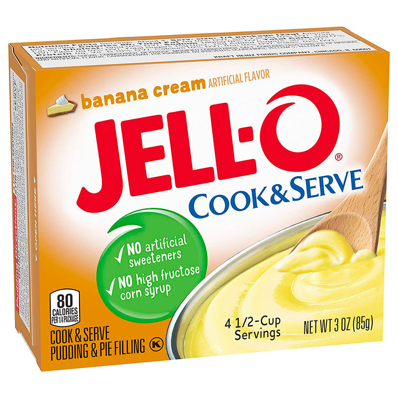 PUDÍN DE BANANA JELL-O 85 GR