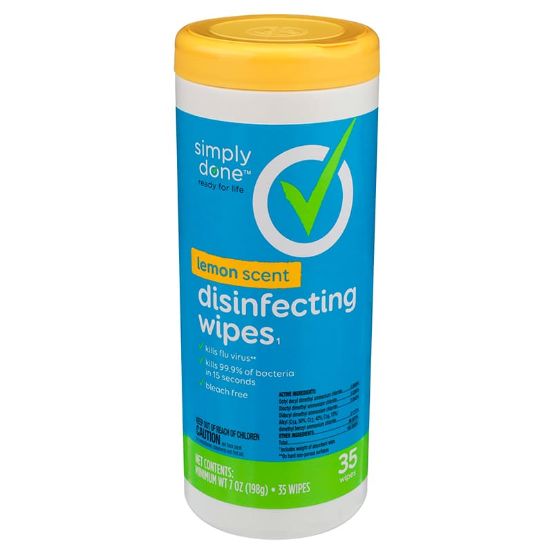 TOALLITAS DESINFECTANTES LIMÓN 35 WIPES SIMPLY DONE UND