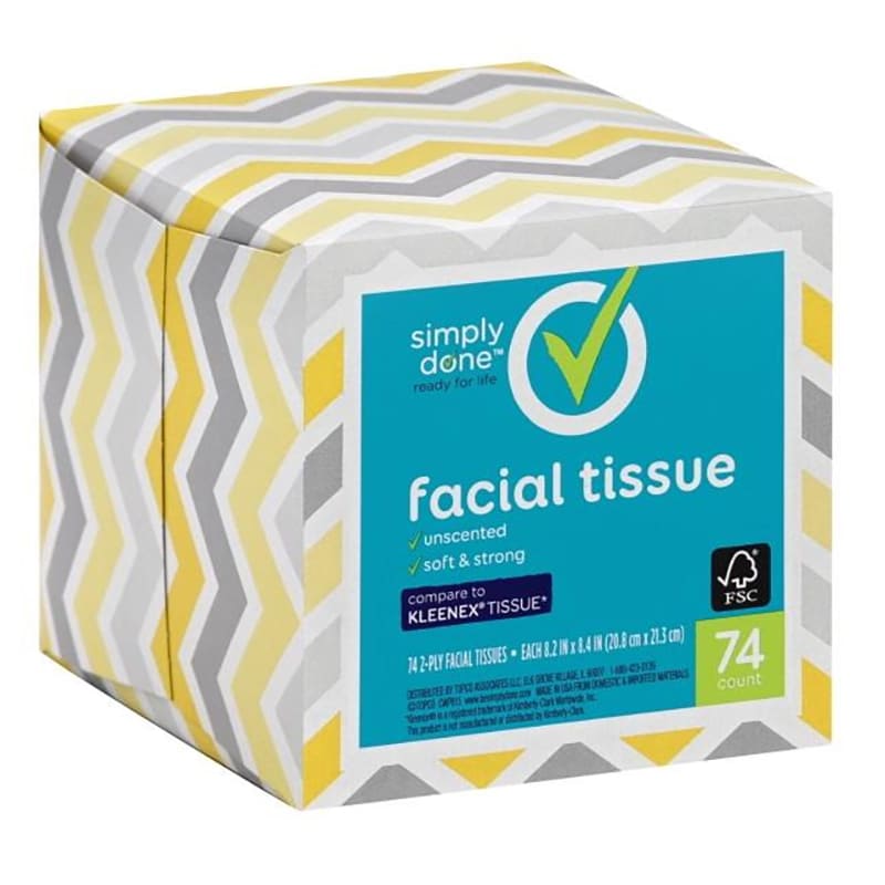 SERVILLETAS FACIALES SIMPLY DONE 74 UND