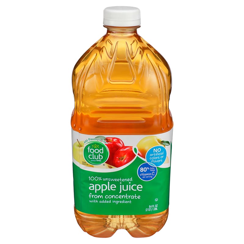 JUGO DE MANZANA SIN AZÚCAR FOOD CLUB 1.89 L