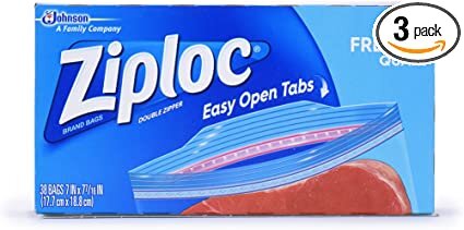 BOLSA ZIPLOC FREEZER SLIDER 38UND